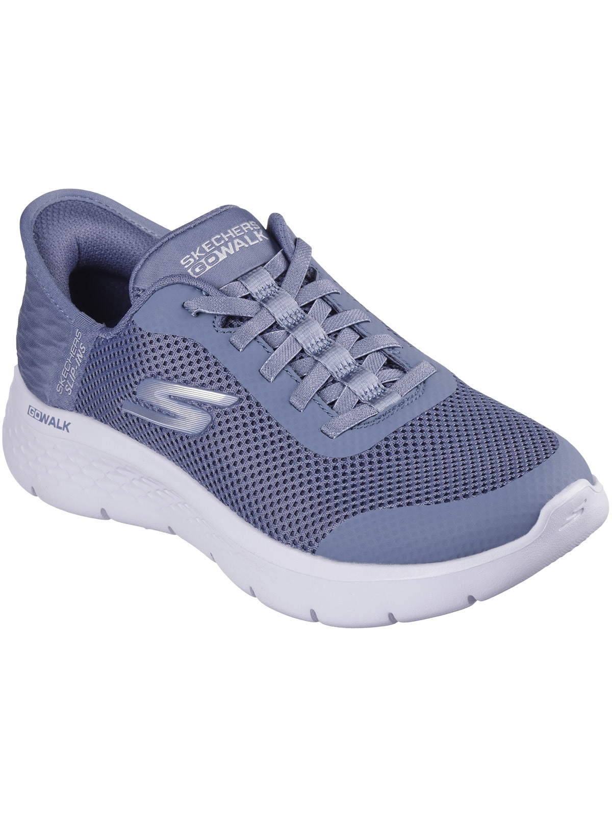 Wanderschuh SKECHERS "Freizeitschuhe 124836-BLU Skechers Slip-ins", Damen, Gr. 38, blau, Obermaterial: 100% Textilmaterial TEXMAT., Schuhe Wanderschuh