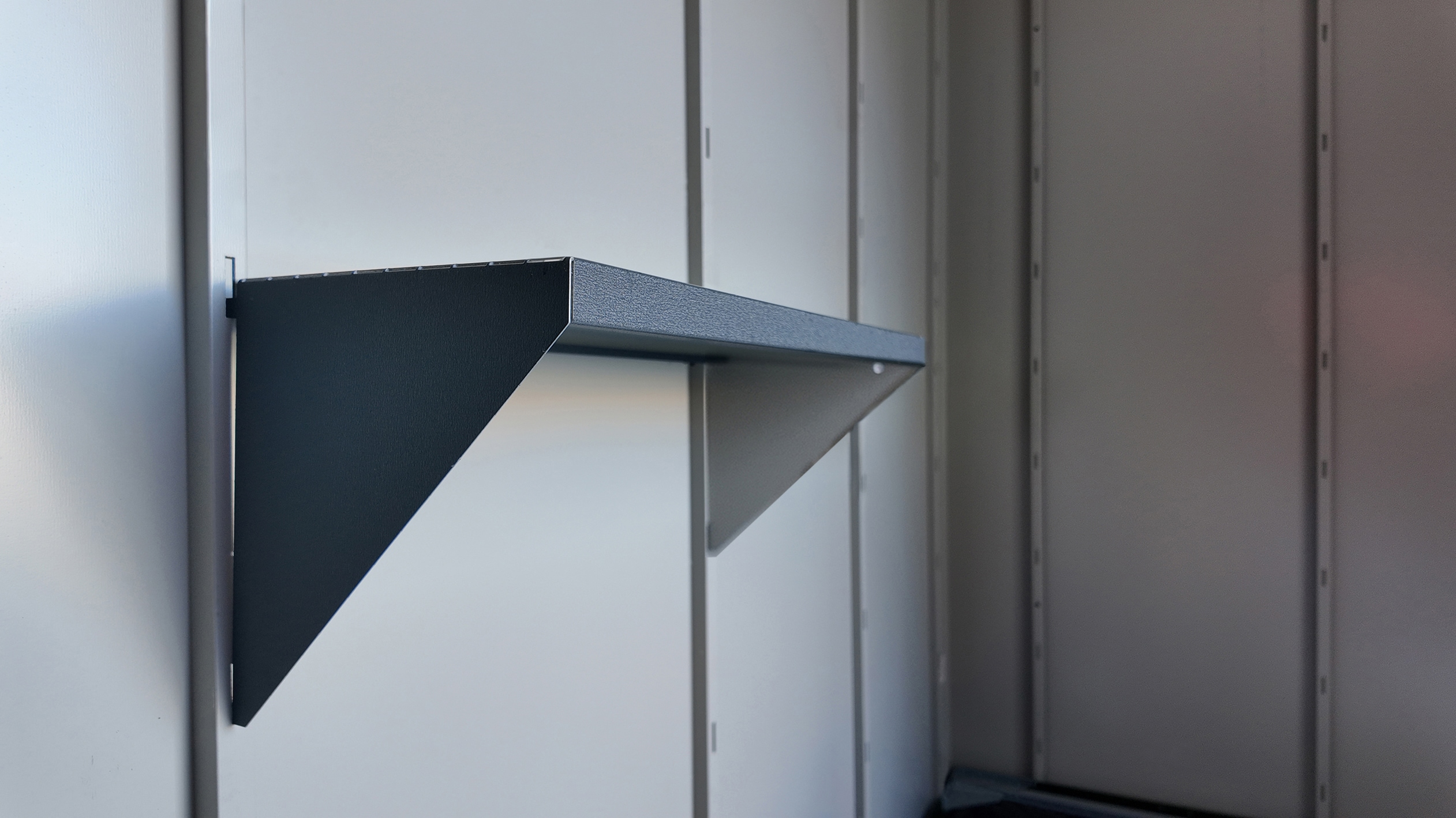 Regal WEKA "Gary", anthrazit, B/H/T: 50cm x 22cm x 21cm, Metall, Regale, Regal, Metall pulverbeschichtet, BxTxH: 50x21x22 cm