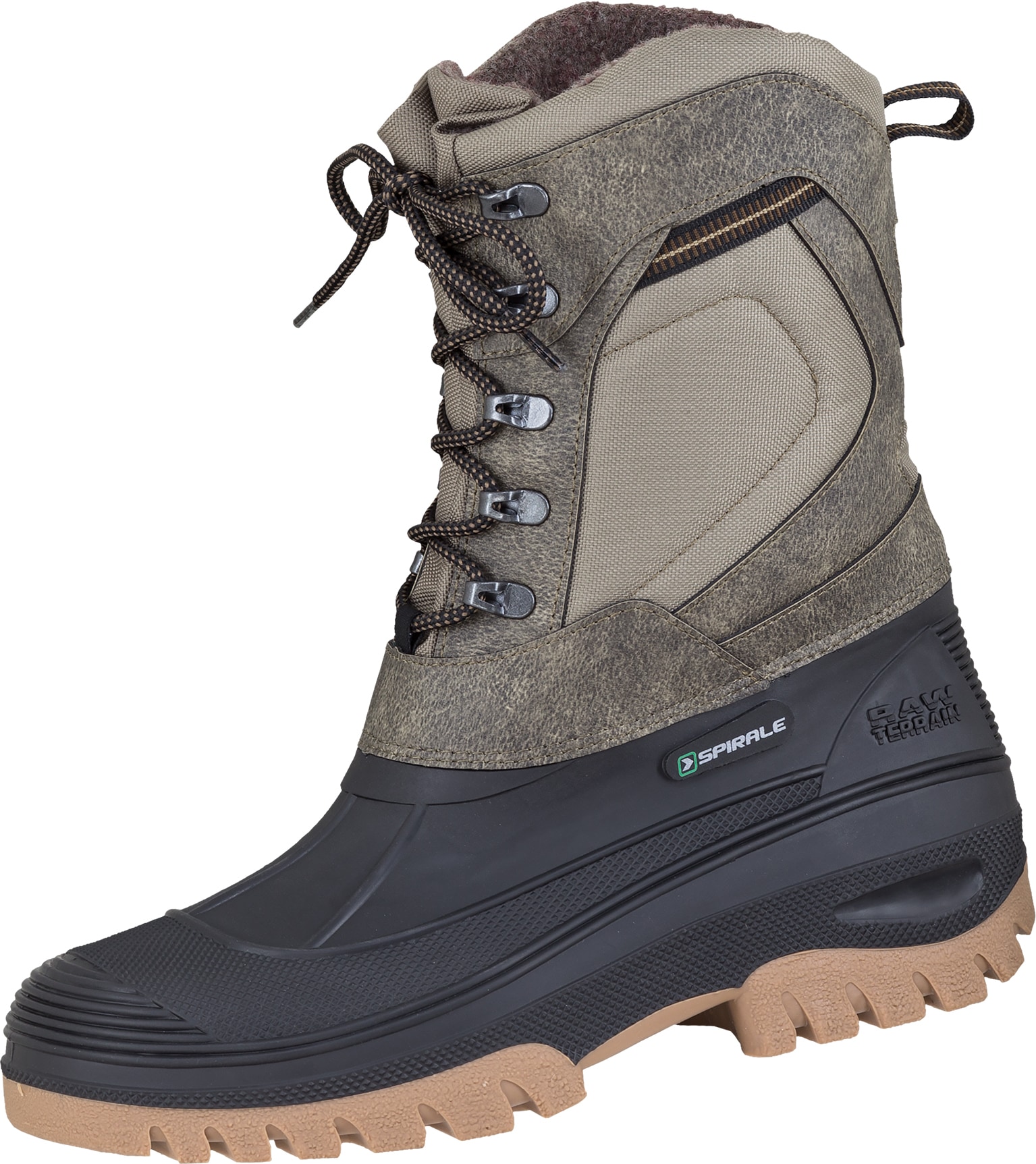 Winterstiefel SPIRALE "Winterstiefel Caribou" Gr. 36, schwarz (schwarz, beige), 36, Schuhe, Winterstiefel