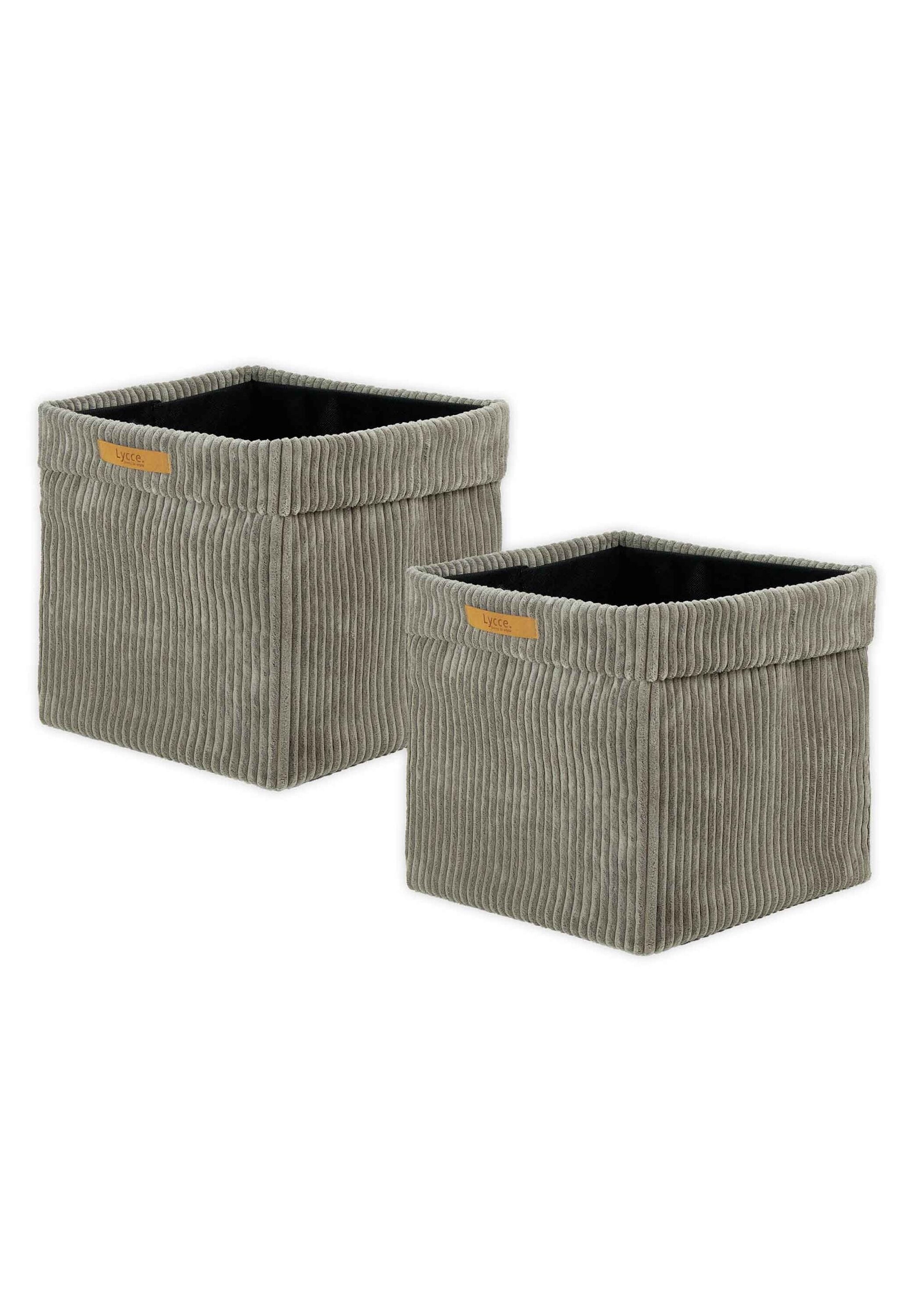 Aufbewahrungsbox LYCCE "Aufbewahrungskorb Faltbare Aufbewahrungsbox Cord 2P 2er Pack", braun (taupe), Obermaterial: 90% Polyester PES. 10% Nylon NY., Aufbewahrungsboxen, Aufbewahrungsbox