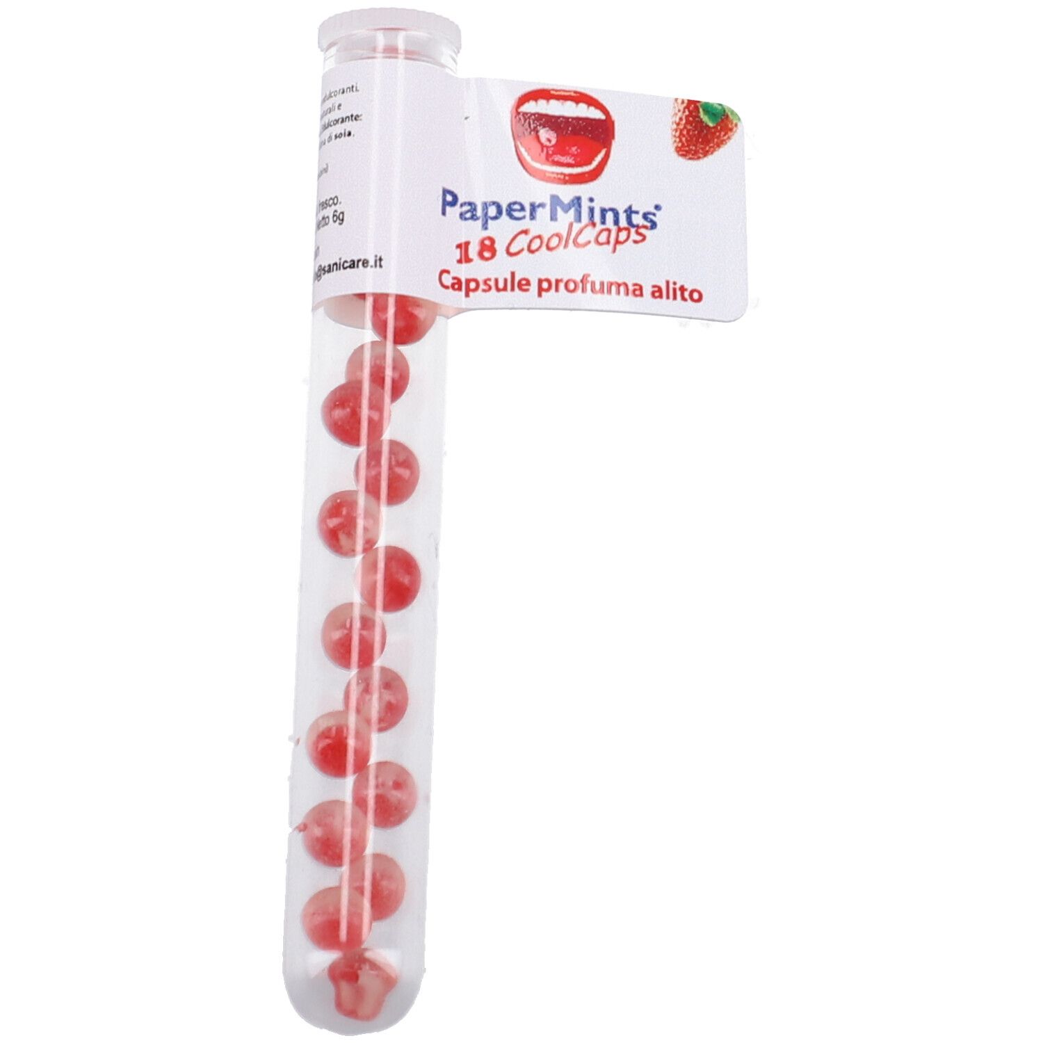 Papermints Cool Caps Capsule Alitosi Gusto Fragola 6 g Caramelle