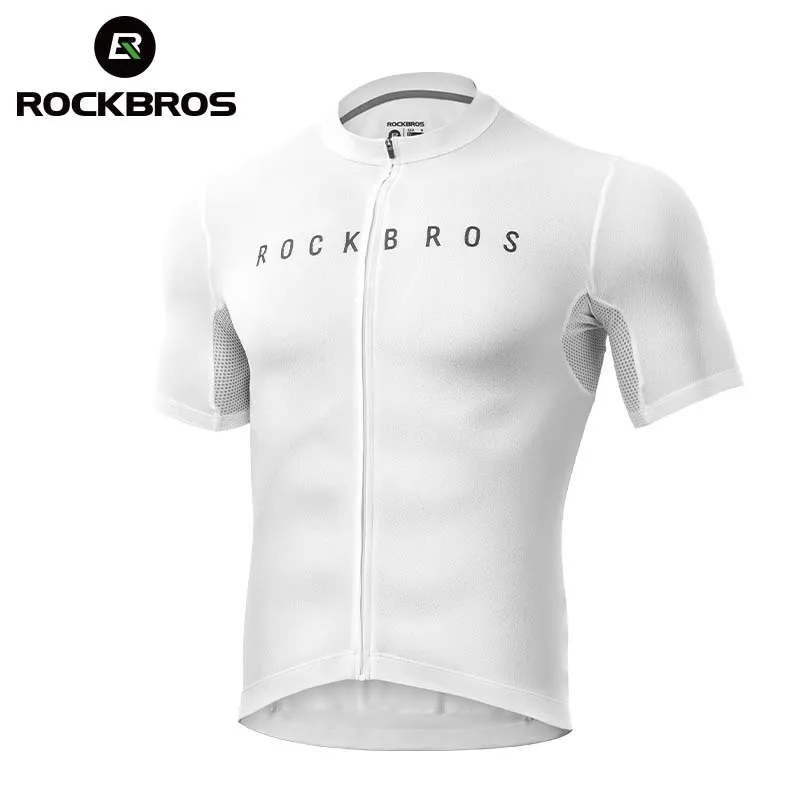 Maillots de vélo à manches courtes ROCKBROS pour hommes et femmes, respirants, à séchage rapide, pour le sport, la course à pied, le vélo, le VTT, le vélo de route, hauts de sport