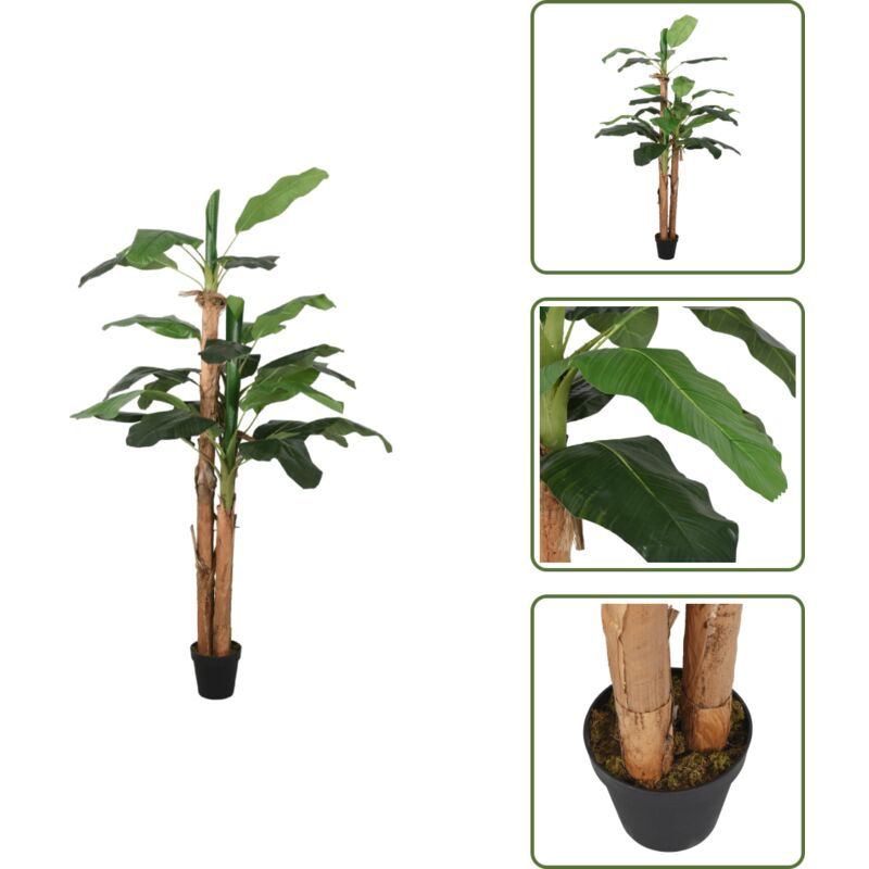 Albero Artificiale - Vidaxl Albero Di Banano Artificiale 19 Foglie 180 Cm Verde - Banano Artificiale Verde