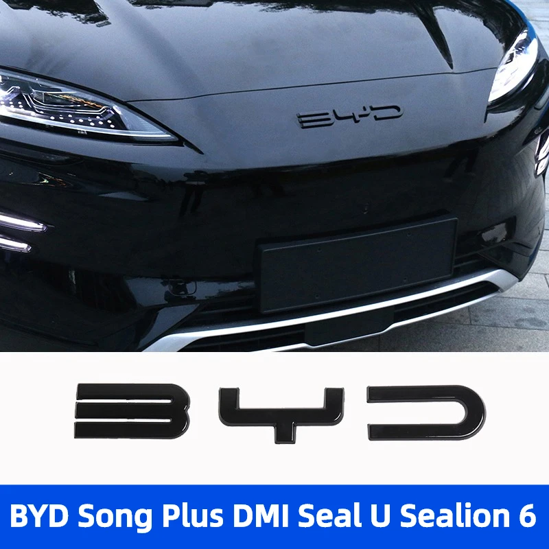 Für BYD Seal U Sealion 6 Song Plus DMI Schwarze Frontemblem-Modifikation Black Warrior Auto-Abzeichen-Abdeckungsstile Emblem Image