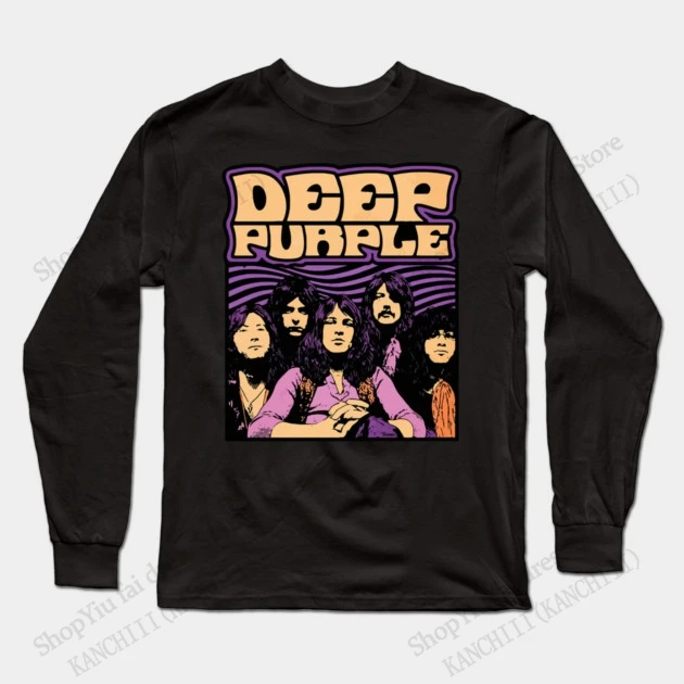 2026 Neue Rock Deep Purple Band Tour 3D-Druck Langarm T-Shirt für Herren und Damen Mode Outdoor Hip Hop Oberteile Streetwear