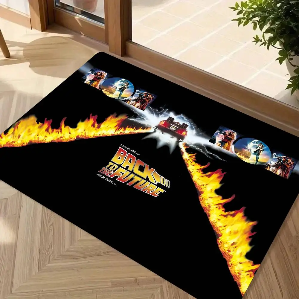 Classic Movies Back To The Future Floor Mat Suitable For Living Room Kitchen Bathroom Non-slip Mat Household Foot Mat