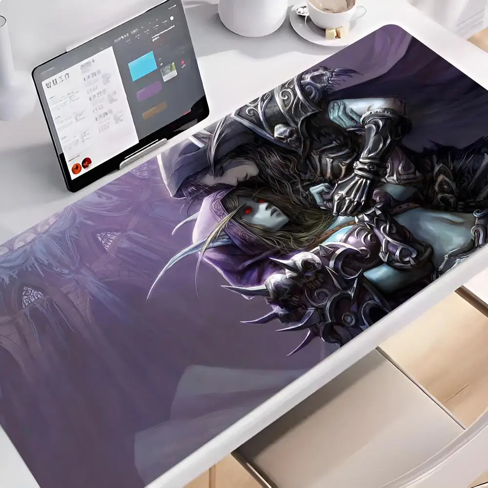 Warcraft III Sylvanas Windrunner Mauspad Anime Spiel Mauspads CS Lol XXL Home HD Computer Schreibtischmatten Teppich Gamer Büro Lapt Image