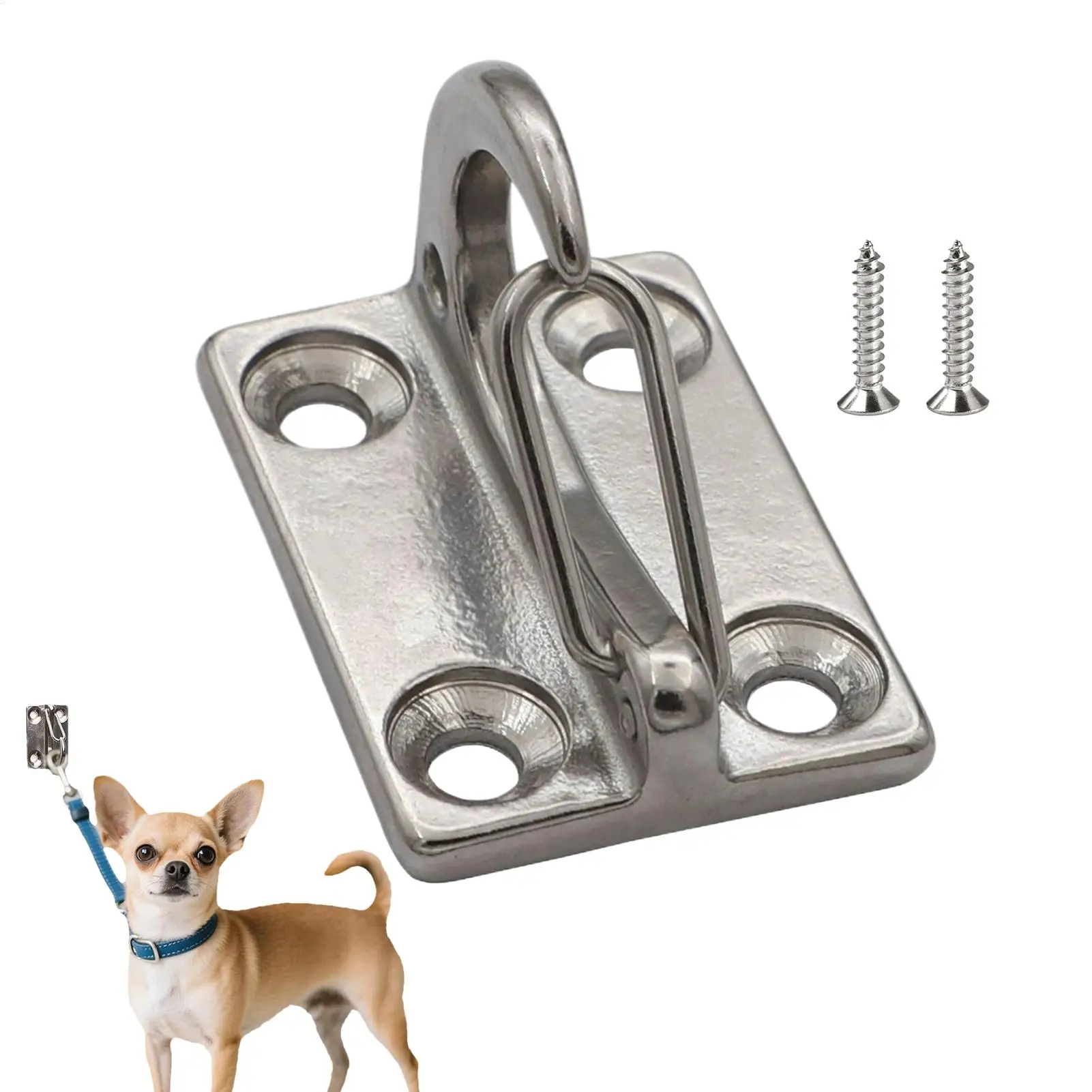 Hundeleinenhalter für die Wand, Outdoor-Hundeleinen-Parkhaken, Sicherer Ausbruchsicherer Aufhänger für Innen- und Außenbereich, Terrasse, Garage Image