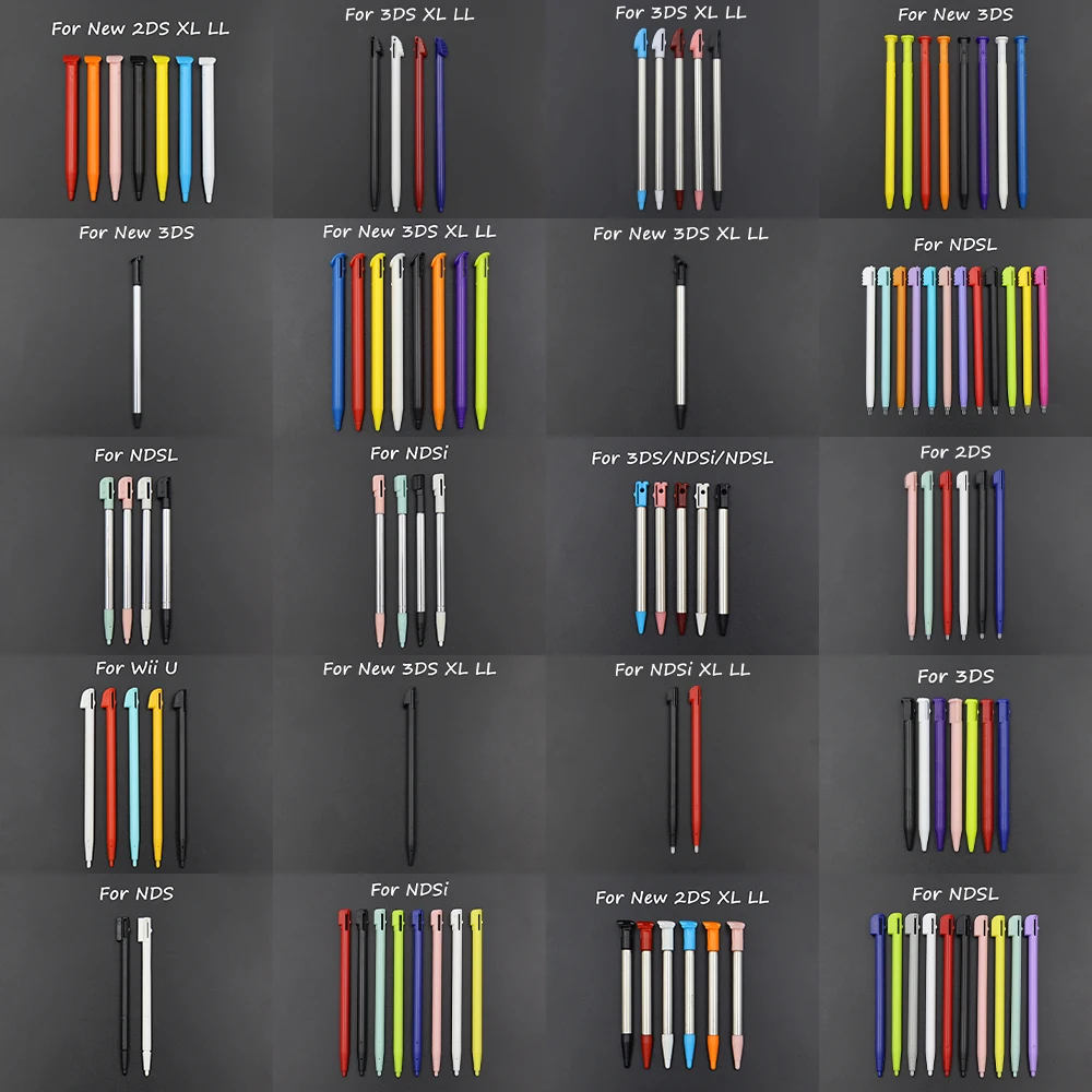 1 Set Kunststoff/Metall Touchscreen-Stylus-Stift Spielkonsolen-Stift für NDSL NDSi NDS WIIU 2DS 3DS XL LL New 3DSXL LL New 2DSXL Image