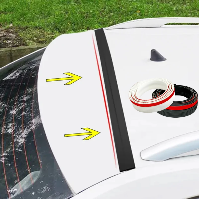 Kofferraum Deckel Lücke Füllstoff Klebstoff Streifen Universal Gummi Stamm Dichtstoffe Streifen Anti Staub Wasserdicht Zubehör Für SUV Fließheck Image