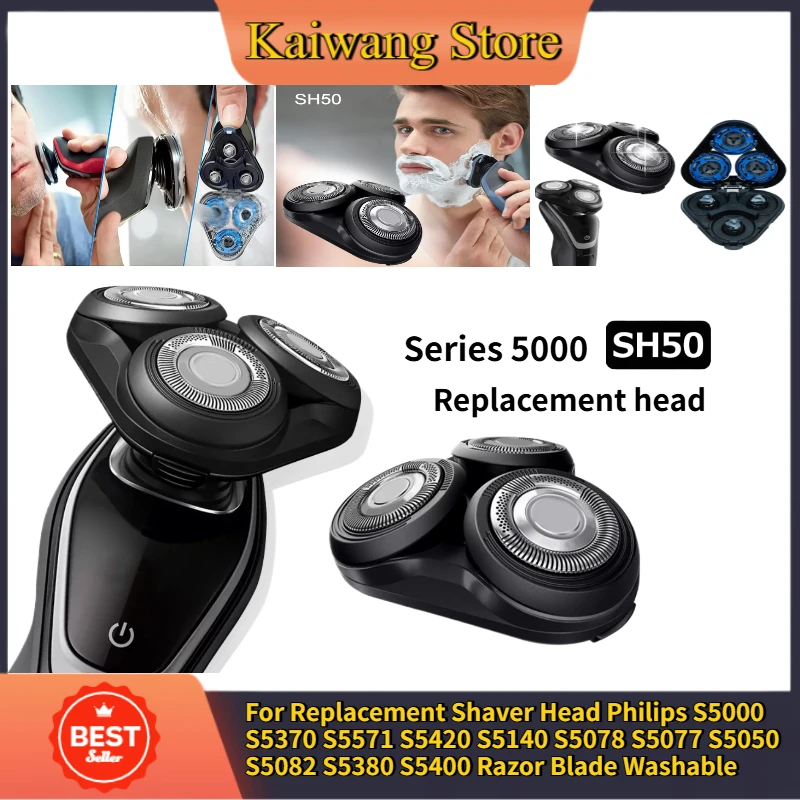 SH50 Ersatzscherkopf für Philips Serie 5000 S5370 S5571 S5420 S5140 S5078 S5077 S5050 S5082 S5380 S5400 Rasierklinge Image