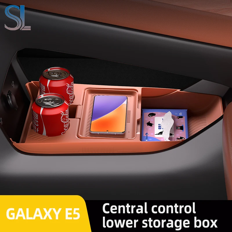 Für Geely Galaxy E5 EX 5 2024 2025 Aufbewahrungsbox Mittelarmlehne Versteckte Box Getränkehalter Organizer Innenzubehör Image