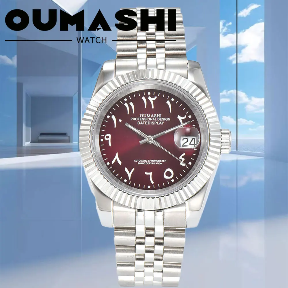 36mm/39mm Luxus Herrenuhr China NH35 Uhrwerk Arabisches Zifferblatt Saphirglas Edelstahlarmband NH35 Business Custom Uhr Image