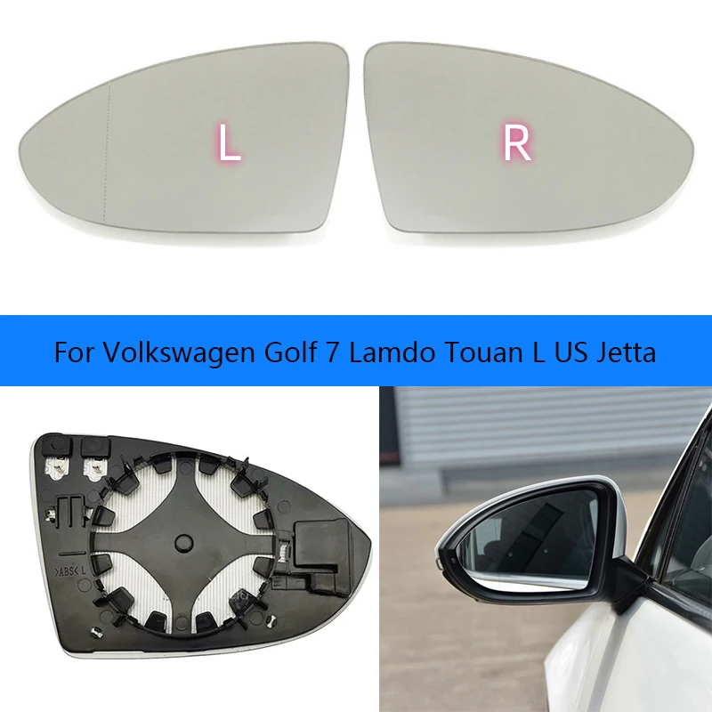 Auto Weitwinkel Beheiztes Spiegelglas Für Volkswagen Golf 7 Touan L US Jetta 19 objektiv rückspiegel glas 5G 0857521 / 5G 0857522 Image