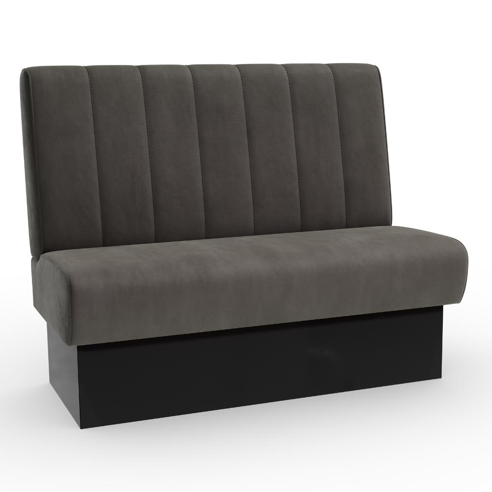BIG Möbel GmbH Bistro Sitzbank Classic | 100 cm | Samtstoff in Anthrazit | Vertikal | Dinerbank Image