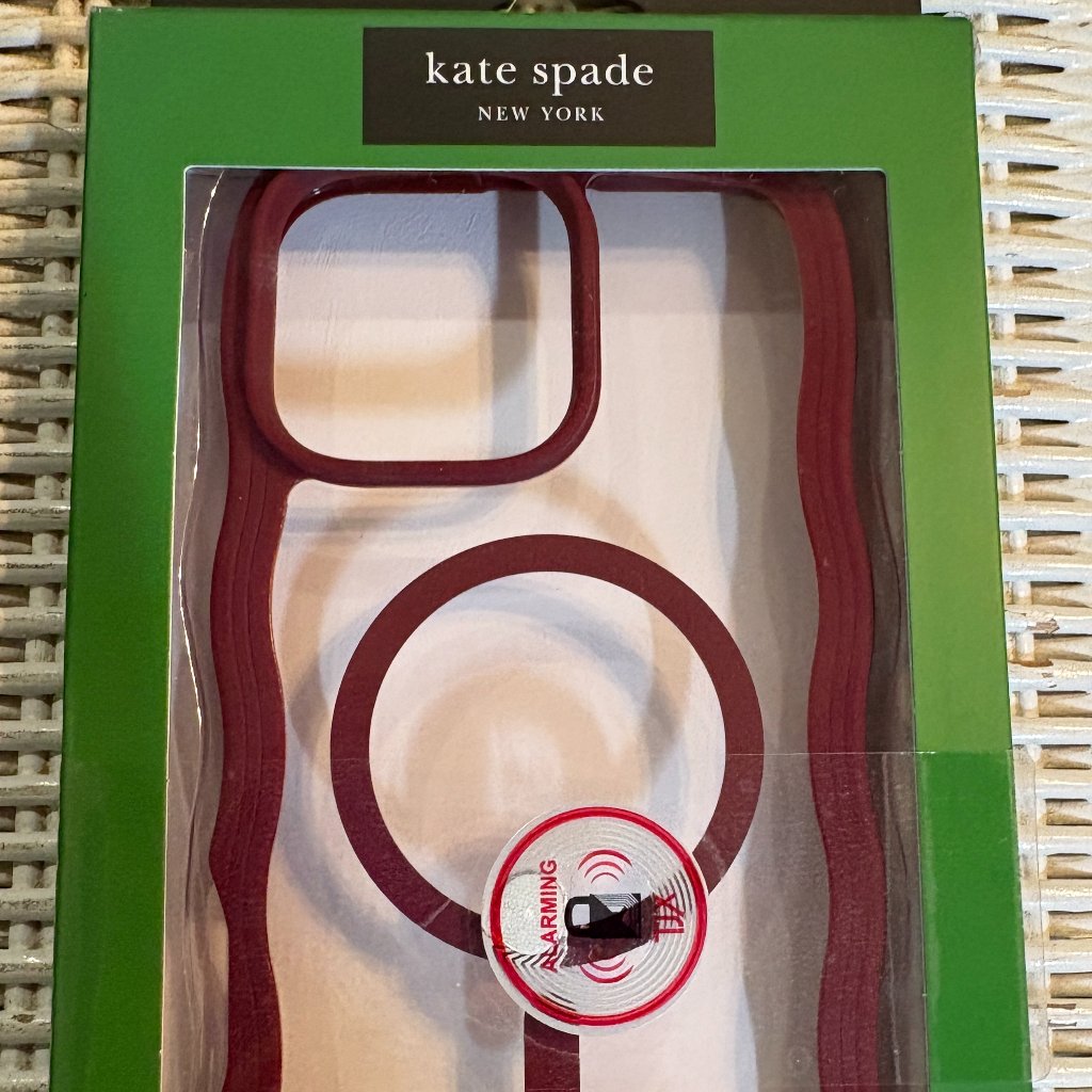 Kate Spade New York Cell Phones & Accessories | Kate Spade Wavy Iphone 16 Pro Max Cell Phone Case Maroon Red Magsafe Unisex New | Color: Red | Size: Os