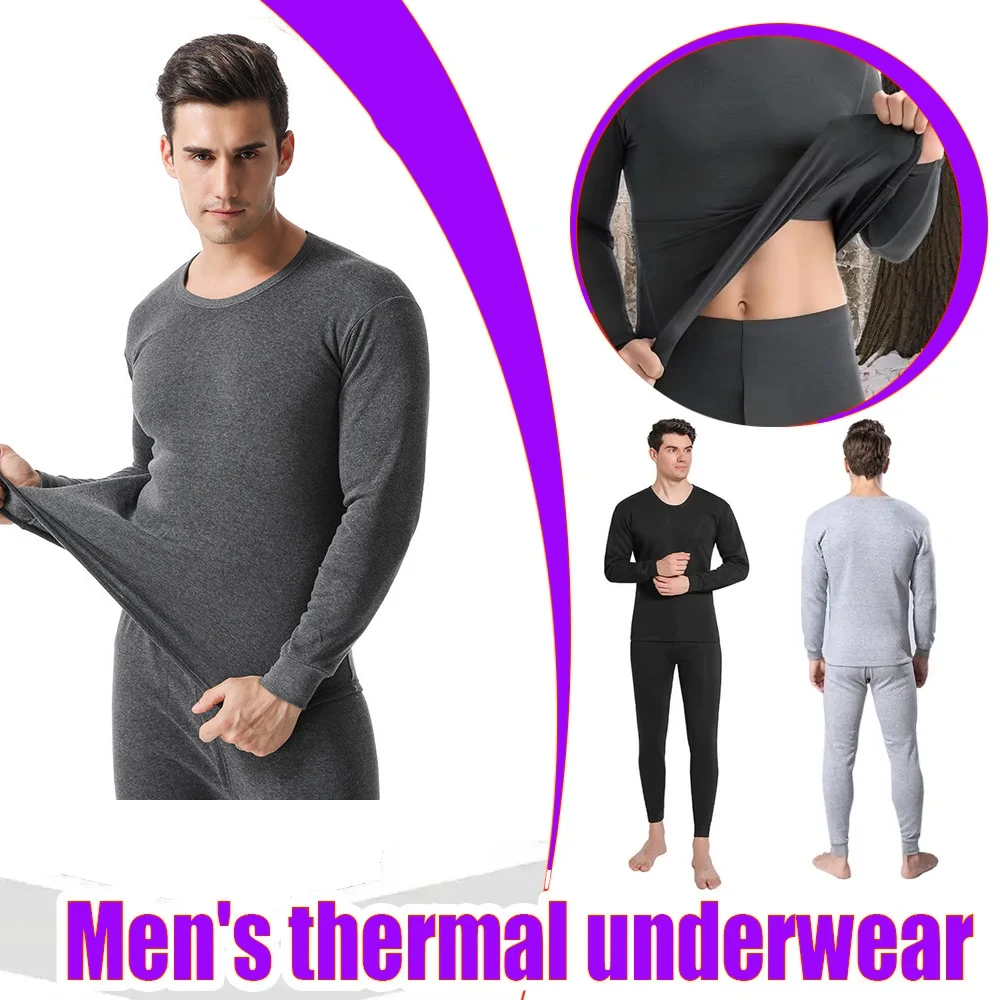 1 ensemble de sous-vêtements thermiques pour hommes, sous-vêtements thermiques pour hommes, sous-vêtements thermiques pour hommes, ensemble haut et bas