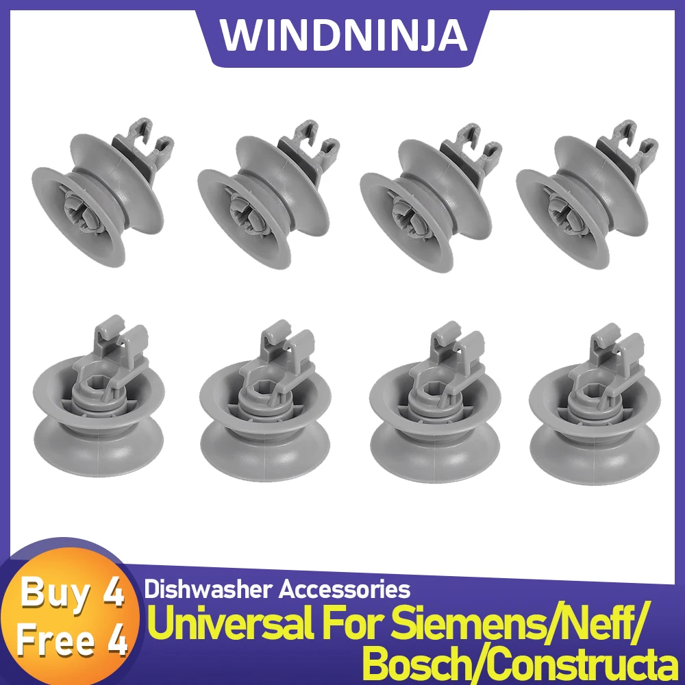8 pièces roues de lave-vaisselle pour Bosch pour Siemens pour Neff pour Constructa Machine à laver la vaisselle support panier roues pièces de rechange