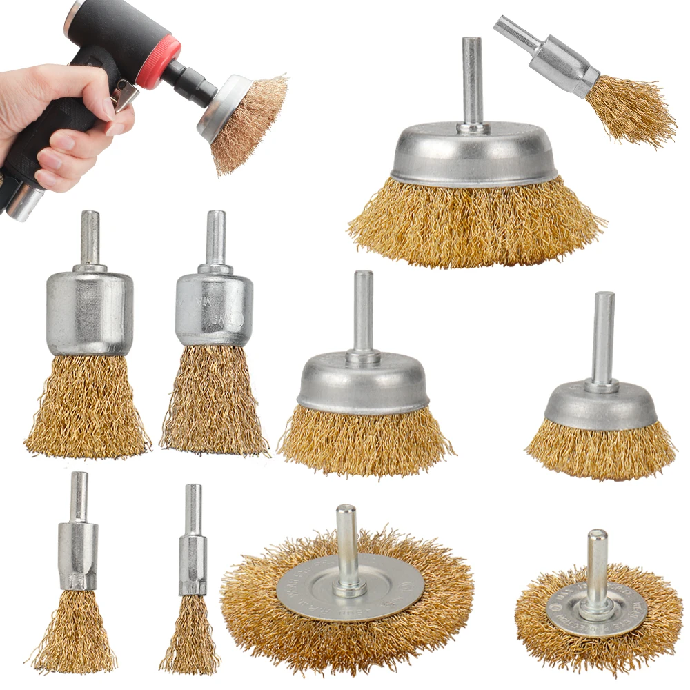 Kupfer Draht Pinsel Abrasive Polieren Polieren Räder Für Grinder Dreh Werkzeug Schneiden Dreh Pinsel Image