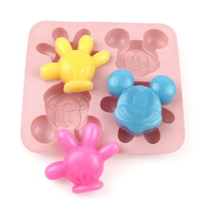 Cartoon-Silikonform Maus Schokolade Kekse Backblech Tierform Cupcake-Topper Kuchendekoration Küchenzubehör Werkzeuge Image