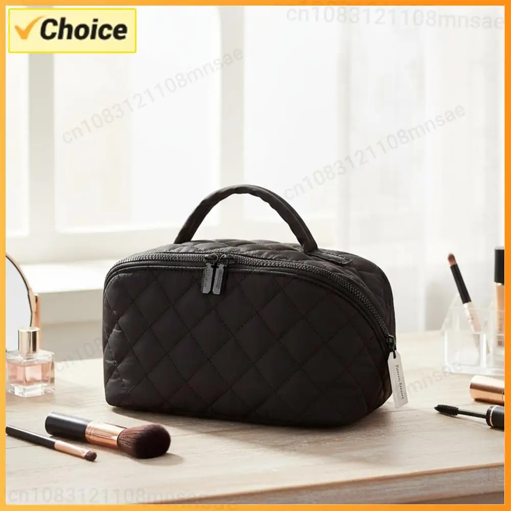 Baumwoll-Reise-Kosmetiktasche Große Kosmetik-Organizer mit 5 Separaten Fächern Reise-Toilettentasche für Frauen Image