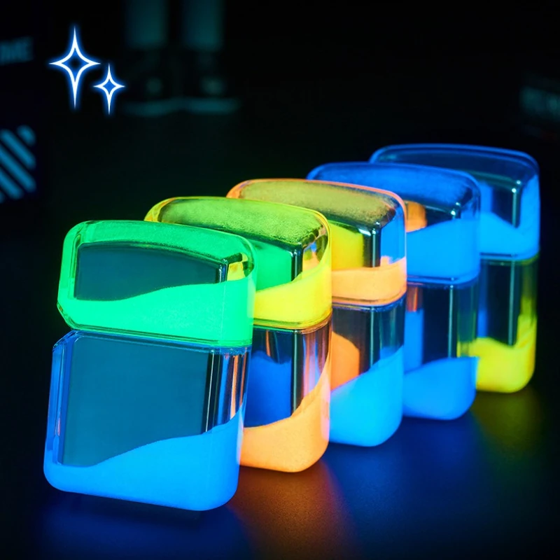 Neues Leuchtendes Treibsand-Schleifrad-Feuerzeug Einzigartige Schöne Form, Feuerzeug in Verschiedenen Farben, Geschenk für Männer Image