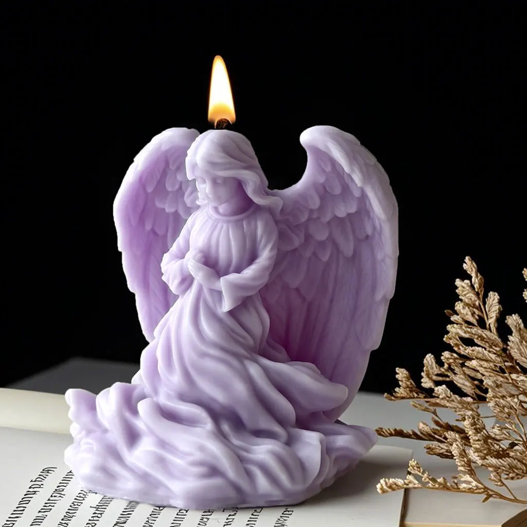 Engel Mädchen Aroma Kerze Silikon Form DIY Gips Epoxidharz Ornament Form handgemachte Seife Kerze machen liefert Image