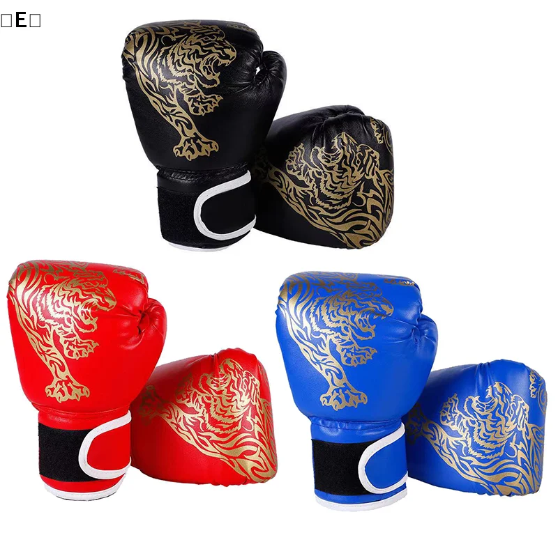 〔E〕Professionelle Boxhandschuhe für Kinder, atmungsaktives PU-Leder, Kampfhandschuhe, Boxtraining, Kickbox-Handschuhe für Sport, Sandsack Image