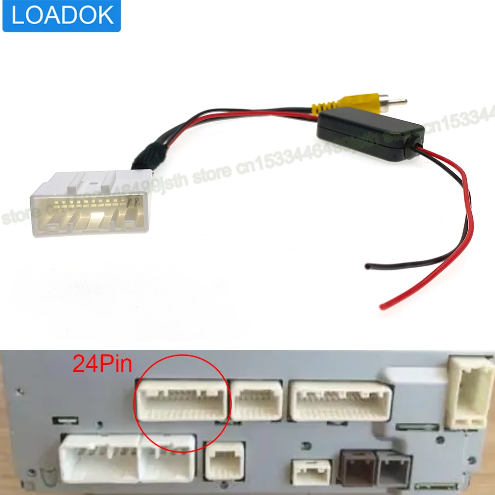 24 Pin Auto Radio Kamera Stecker Umkehr Kabelbaum 12V bis 6V GPS Kopf Einheit Adapter Kabel für toyota RAV4 Kluger Image