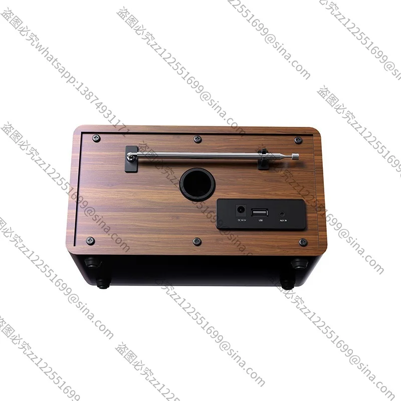 Geeignet für Retro-Multifunktions-Bluetooth-Lautsprecher aus massivem Holz, Broadcast Voice DAB, Vollkanal-Vollband-Radio-Übertragung Image
