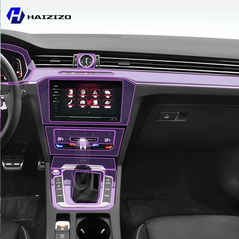 Für Volkswagen Arteon 2020-2025 Auto innen Mittelkonsole Schutzaufkleber Innendekorationsstreifen TPU Schutzaufkleber Image