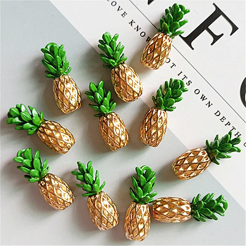 10 pz/lotto nuova lega piccoli bottoni ananas ornamenti gioielli orecchini girocollo capelli accessori gioielli fai da te fatti a mano