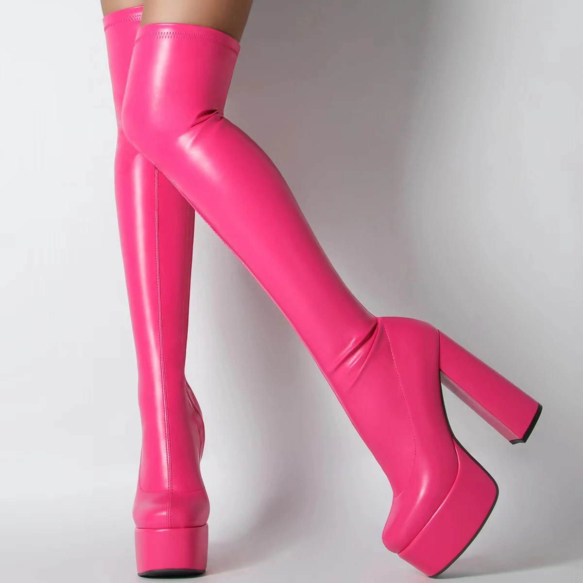 Anime oshi no ko hoshino ai cosplay super high heel stiefel für frauen über knie pu leder lange stiefel bühnen performance sexy schuhe