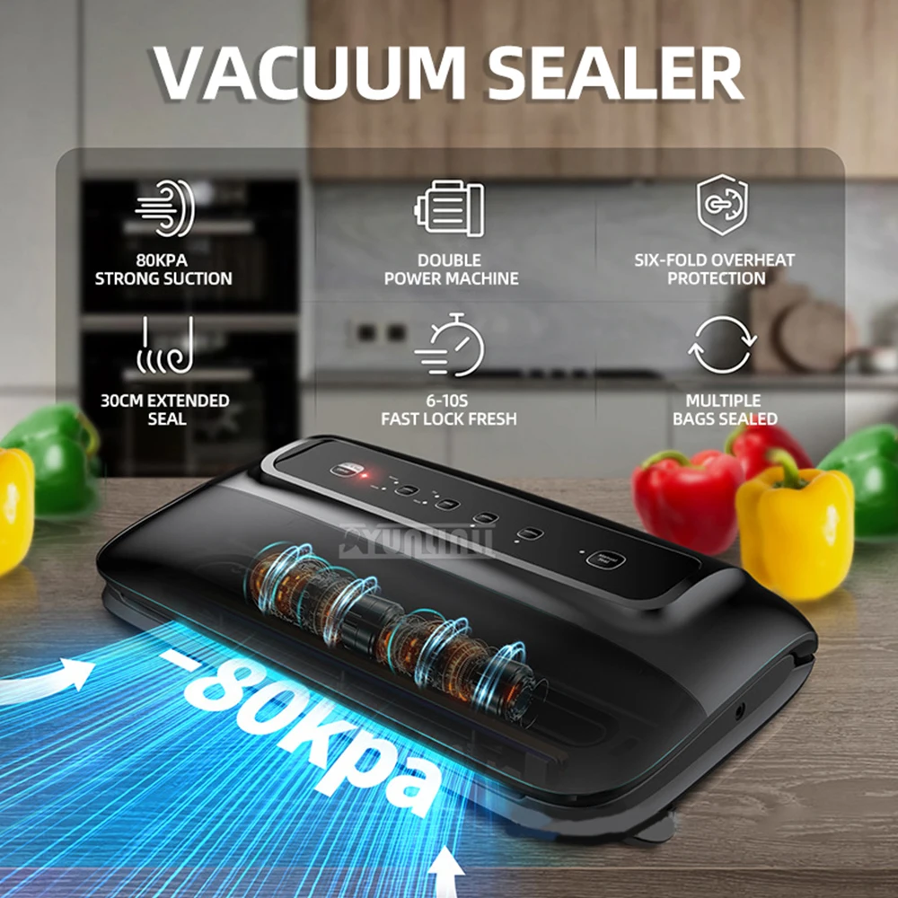 Automatische Vakuumiermaschine Verpackungsmaschine Essen Verpackung Küche Frischversiegelungsmaschine Appareil Mise Sous Vide Alimentaire Image