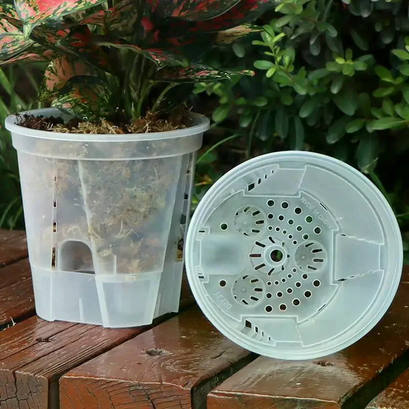 Water Storage Flowerpot Bonsai Basin Butterfly Orchid Breathable Hydroponic Pot Self Absorbing Basin Gardening Planting Tool Image