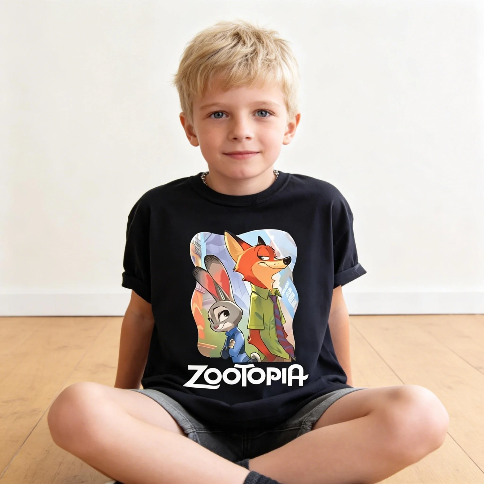 Disney Zootopia Kinder-T-Shirt, Nick Wilde und Judy Hopps T-Shirt, Disney World T-Shirt, Park-Familien-Reise-T-Shirt, Geburtstagsgeschenk Image