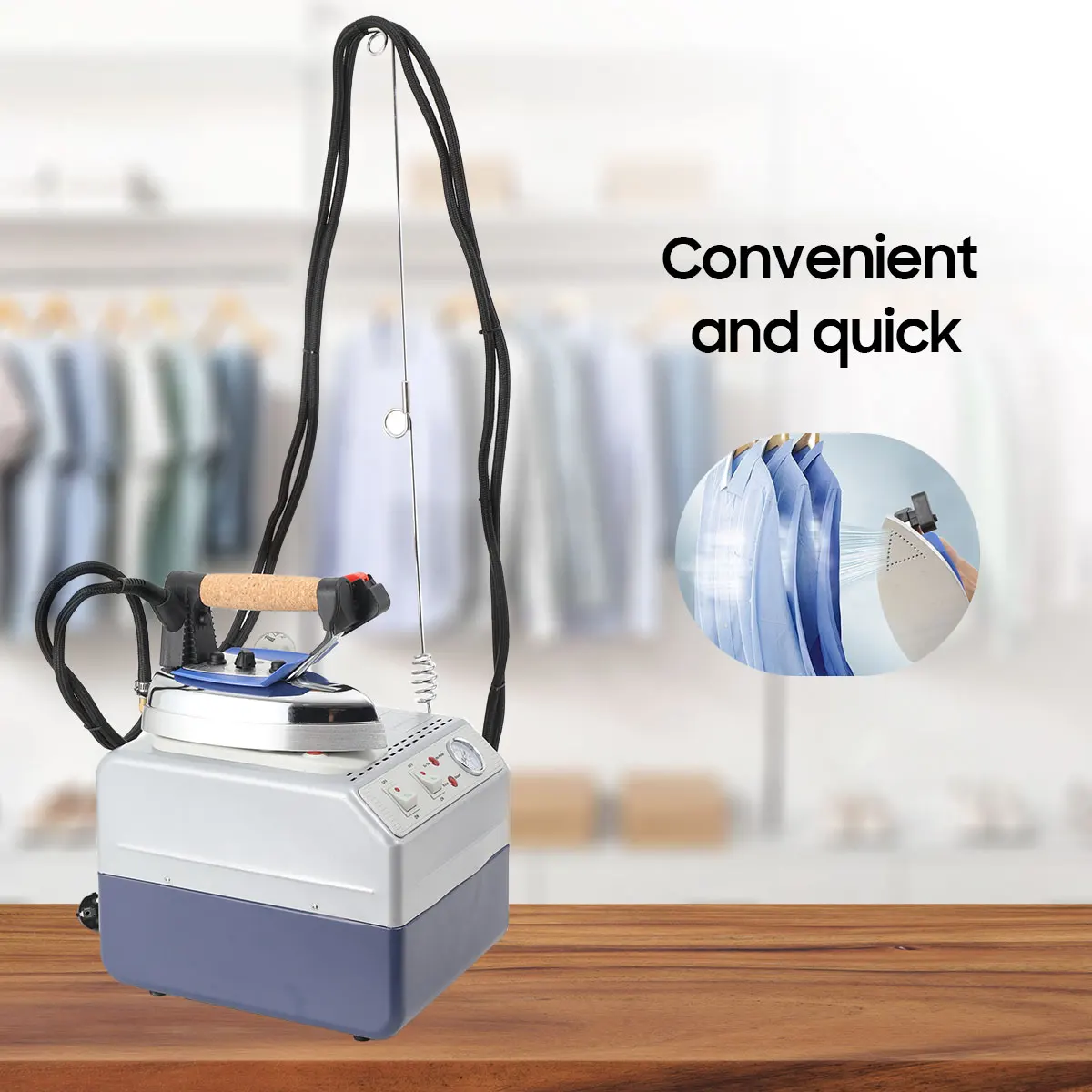 220V Kessel Booster High Power Industrielle Elektrische Bügeleisen Dampf Eisen Trockenen Reinigung Shop Kleidung Vorhang Shop Image
