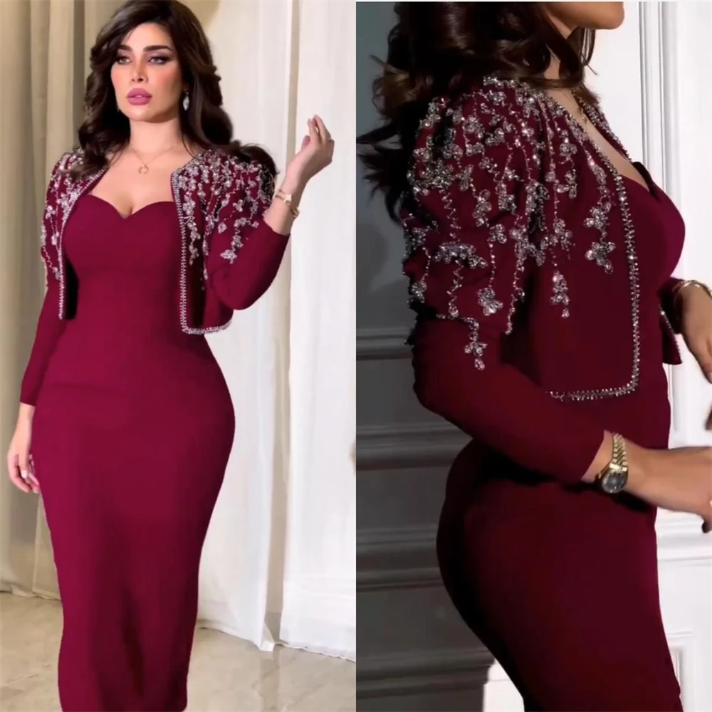 Customized Exquisite Sweetheart Sheath Party Sequin Hugging S Occasion Evening Gown robes de soirée vestidos gala