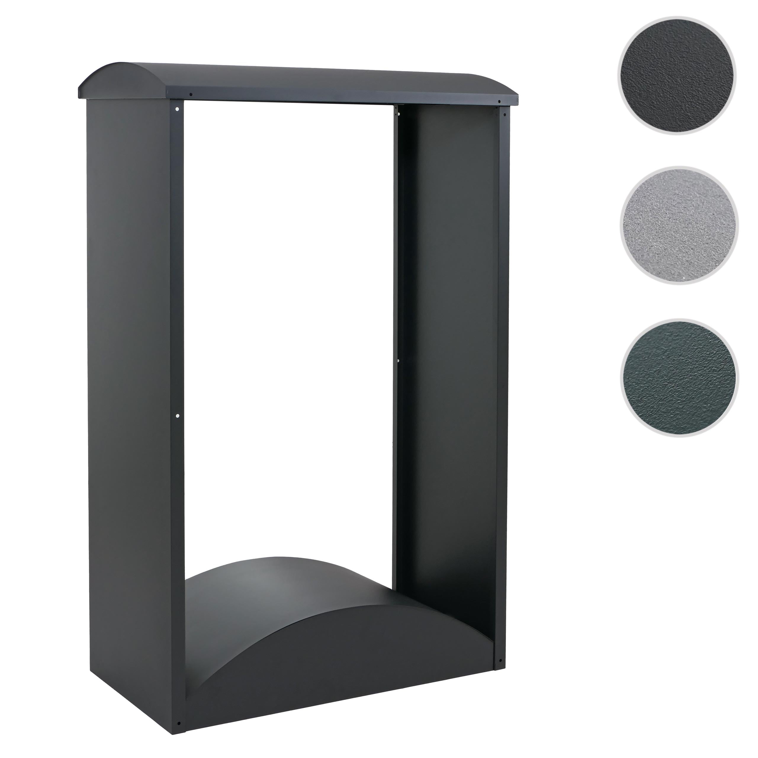 Brennholzlager HWC-P77, Kamin-/Feuerholzregal Holzlager Holzunterstand Outdoor Metall 160x98x50cm ~ anthrazit Image