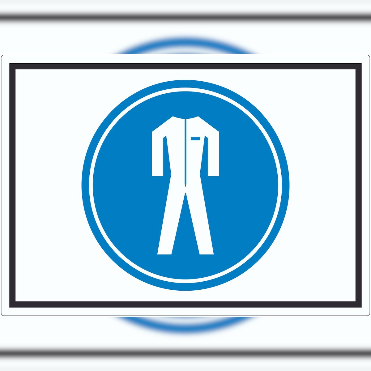 HB-Druck Schutzkleidung tragen Symbol Aufkleber A8 (52x74mm) Image