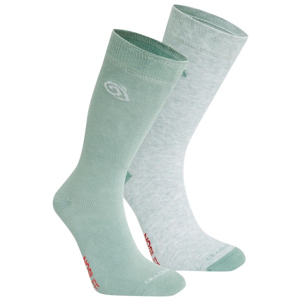 Craghoppers - Nosilife Travel Twin Pack Socks - Wandersocken 43-47 | EU 43-47 grau/türkis