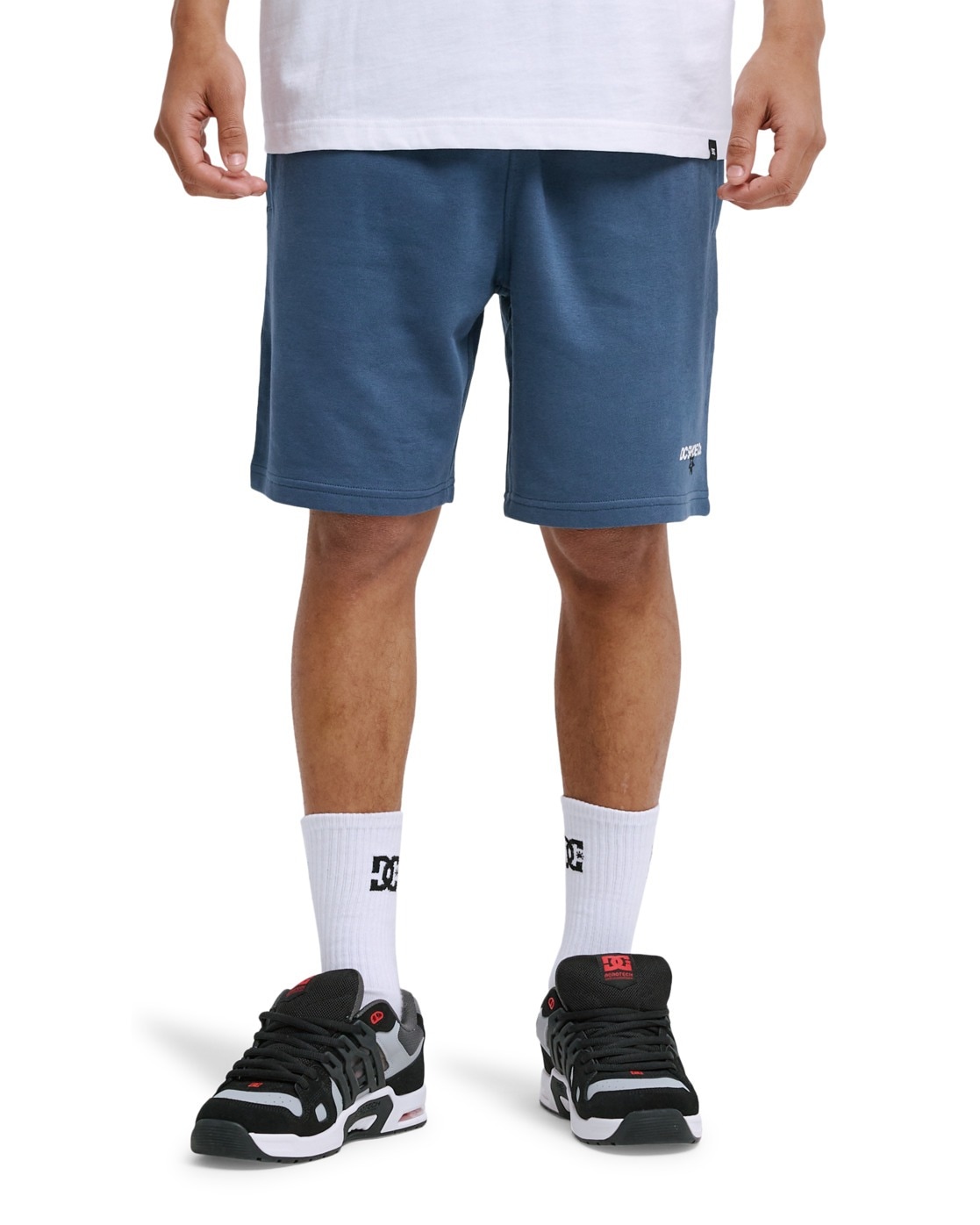 Sweatshorts DC SHOES "Vantura", Herren, Gr. S, schwarz denim, Obermaterial: 80% Walkfrottier, 20% Microfaser;, Hosen Sweatshorts