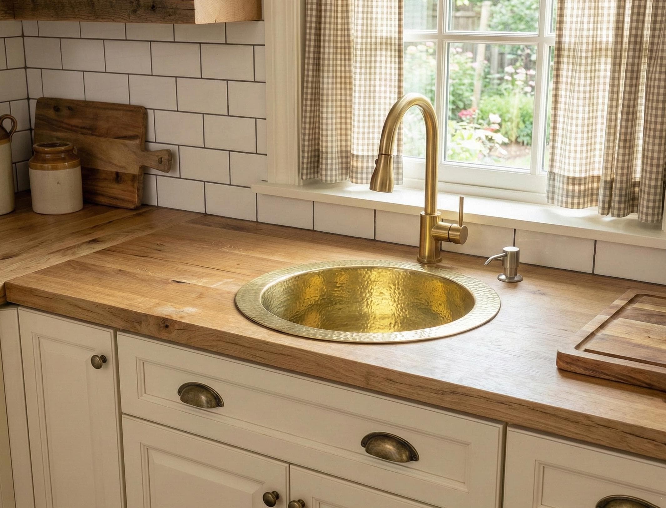 Évier de bar rond en laiton martelé non laqué avec drain, évier rond en laiton fabriqué à la main, évier de bar en cuivre, évier en cuivre avec drain,