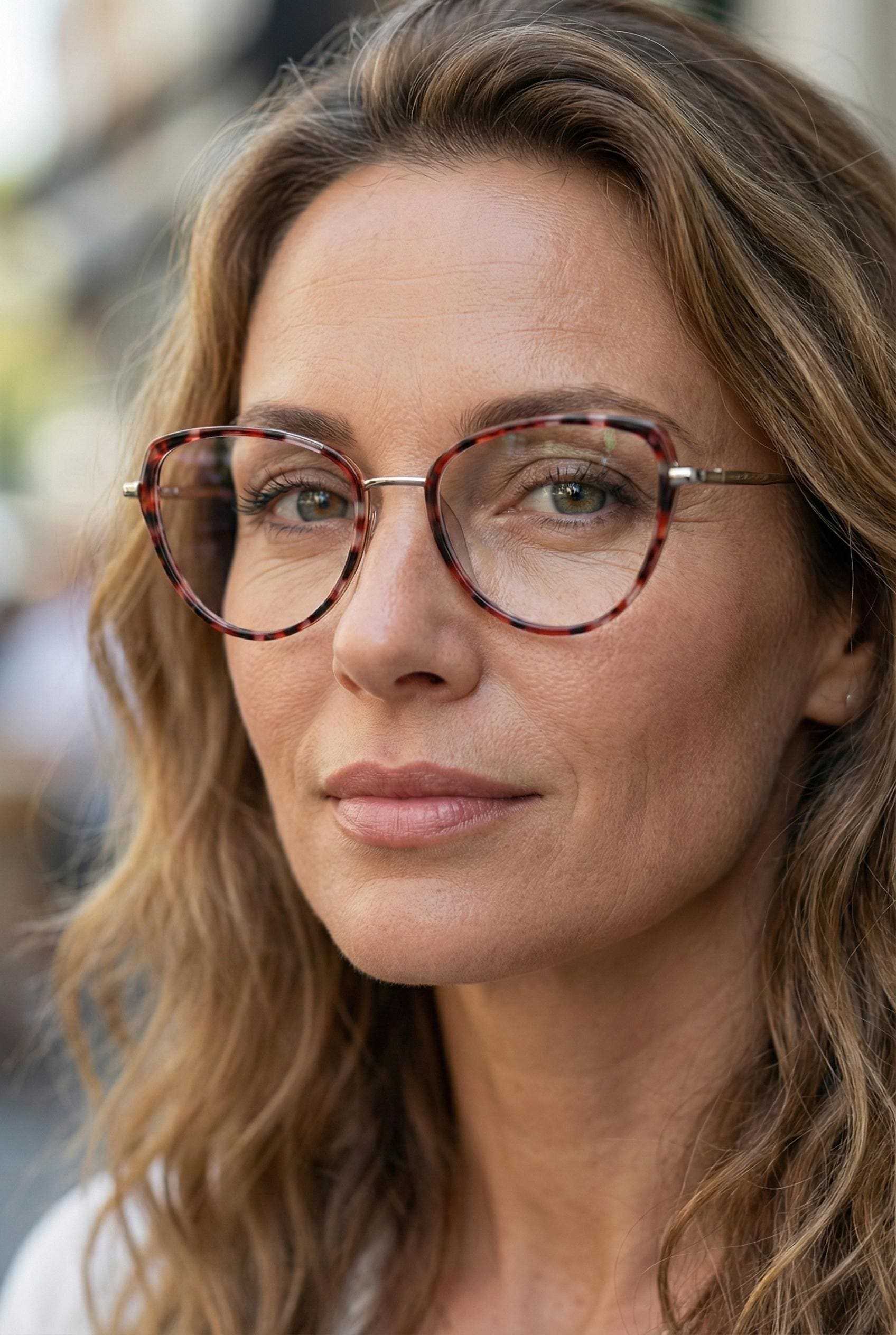 Silber & rosa Katzenaugen-Brille, optischer Doppelrand-Rahmen, handgefertigte italienische Brille, Retro-Damenbrillen, Korrekturbrille