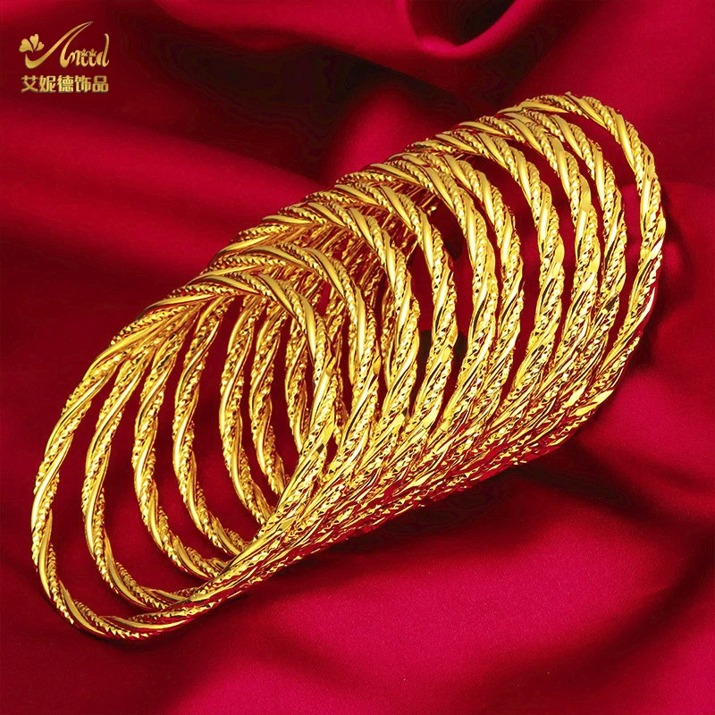ANIID Dubai braccialetto indiano Color oro per le donne braccialetti di gioielli africani di lusso braccialetti brasiliani braccialetti firmati da sposa