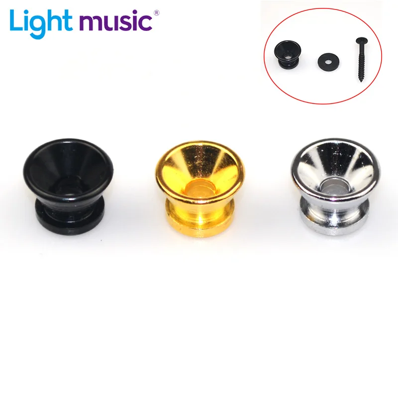 2Pcs Hot Gitarre Strap Lock Locking Pegs Pin Metall End Strap Taste für Akustische Klassische Bass Gitarre Ukulele Gitarre Zubehör Image