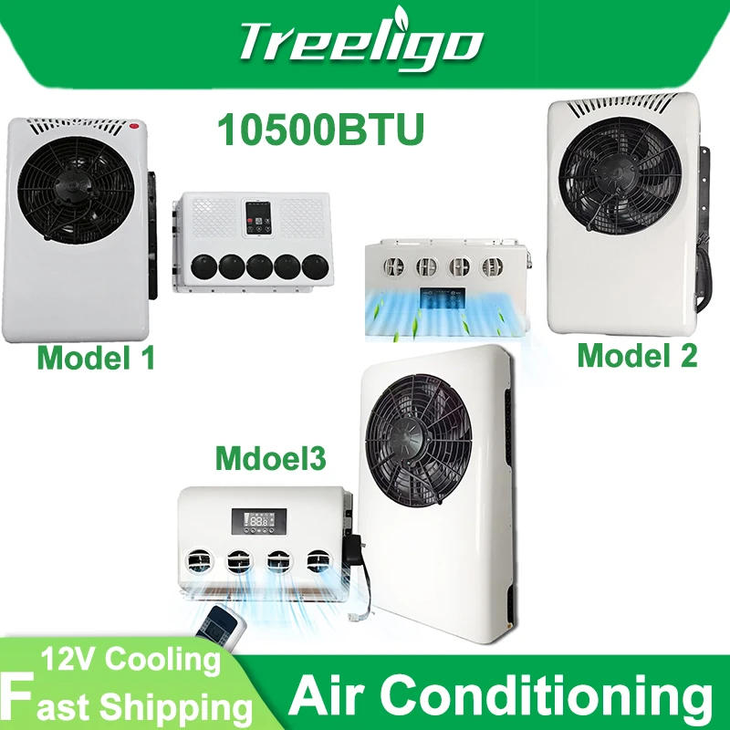 Treeligo 10500BTU Wohnmobil-Klimaanlage 12V Split-System 24V Elektrische LKW-Klimaanlage Universal für Campingvan Schnelle Kühlung Image