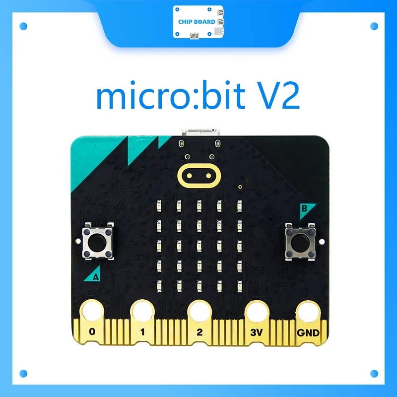 Neu eingetroffenes BBC Microbit V2 micro:bit V2 Entwicklungsboard, aktualisiert vom Bildungsprogramm-Lernkit für Schul-DIY-Projekte Image