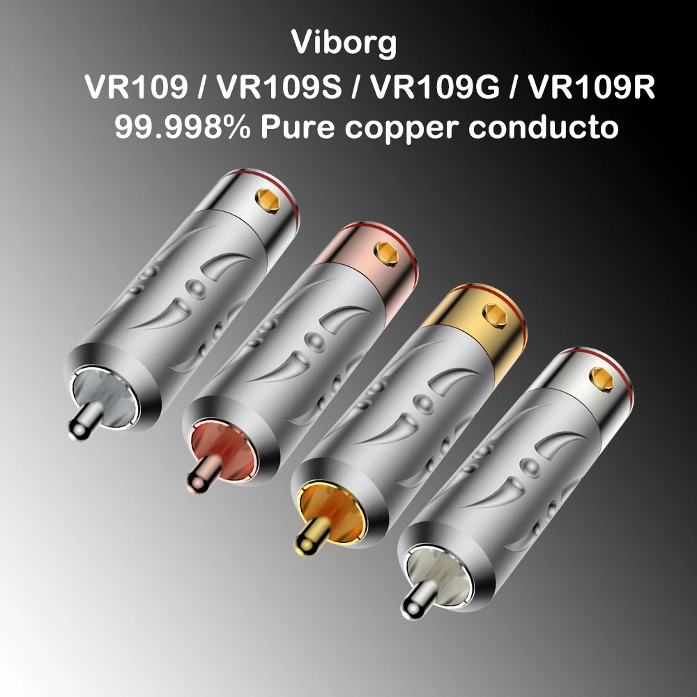 Viborg VR109 / VR109S / VR109G / VR109R reines Kupfer RCA Audio Video Adapter Anschlüsse Löten Image
