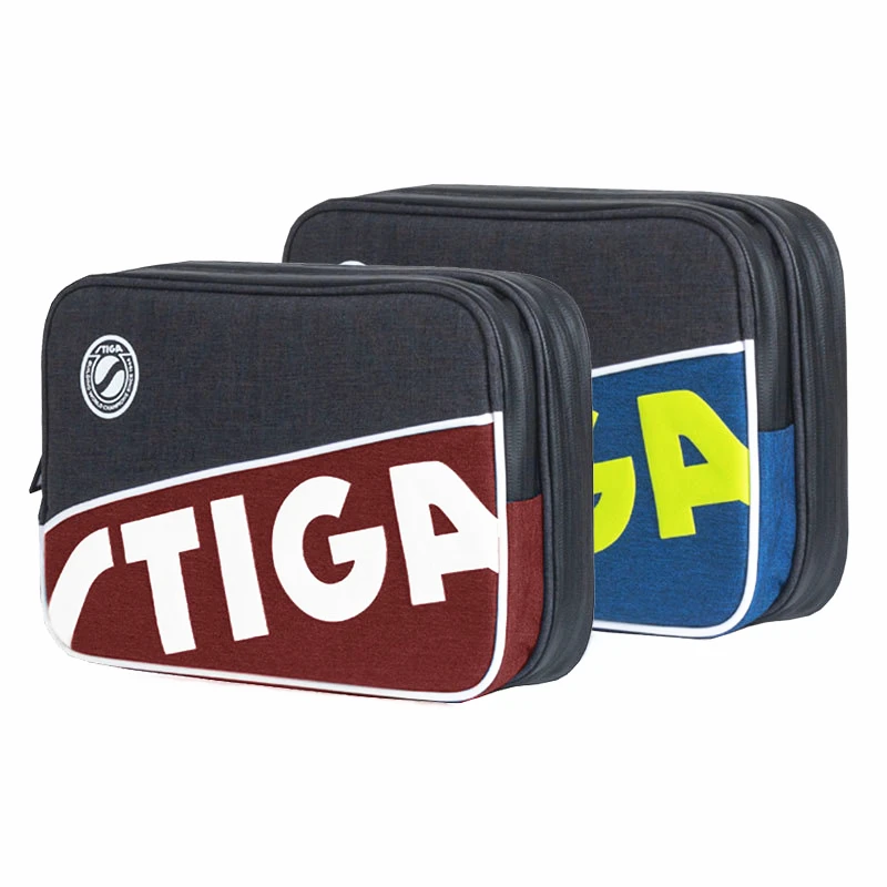 STIGA Tischtennis Schläger Tasche Neue Doppel Schicht Platz Runde für Ausbildung Professionelle Balde Bat Paddel STIGA Schläger Ping Pong C Image